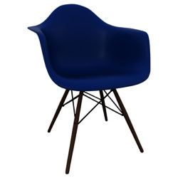 Vitra Eames DAW 43cm Armchair Navy Blue / Dark Maple